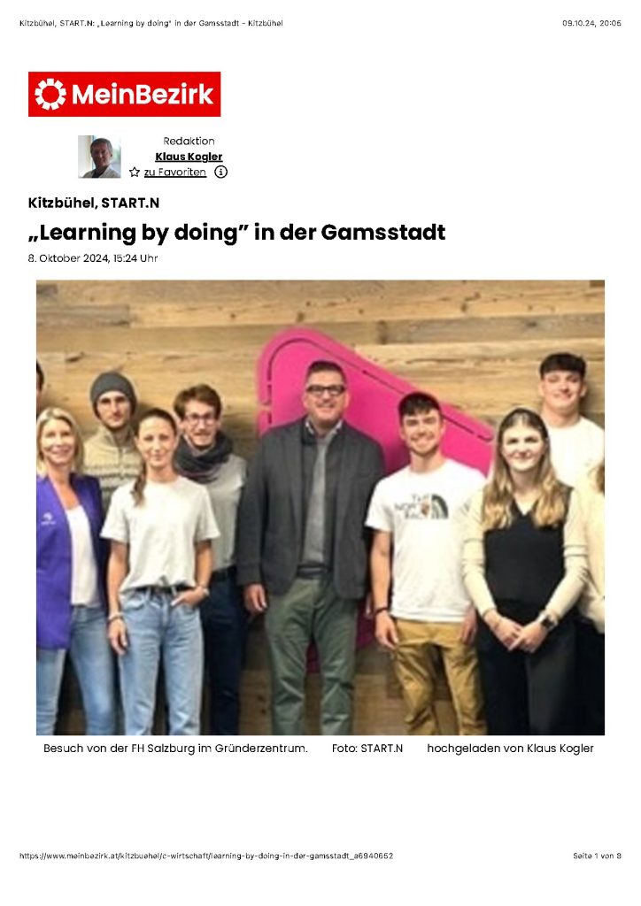 „Learning by doing“ in der Gamsstadt