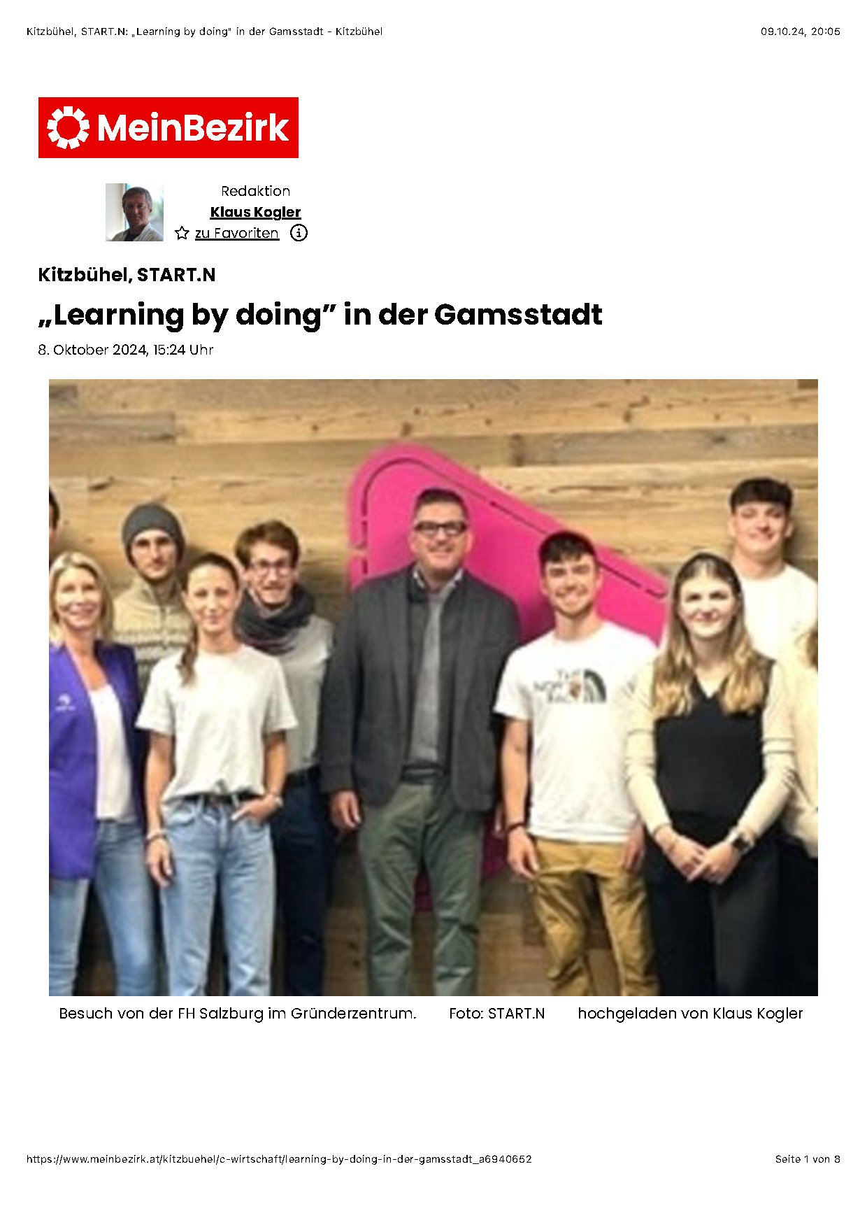 „Learning by doing" in der Gamsstadt