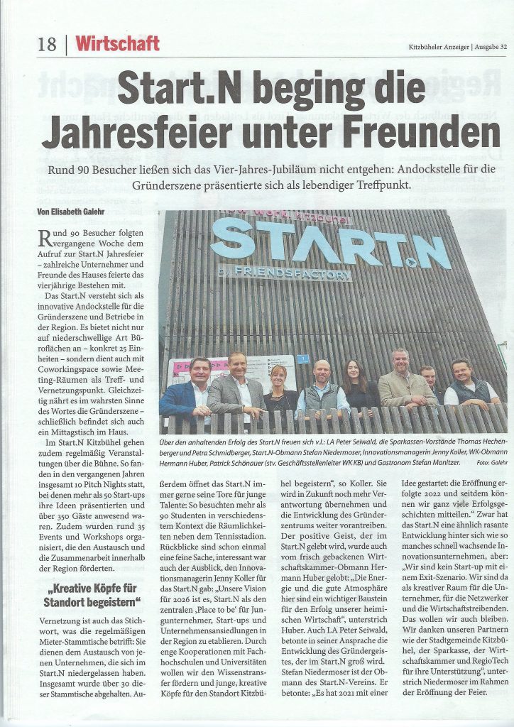 START.N beging die Jahresfeier unter Freunden